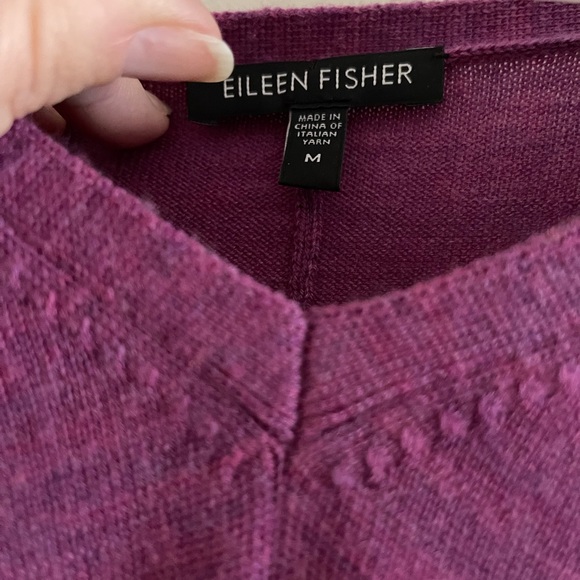 Eileen Fisher purple casual wool sweater - Picture 2 of 5